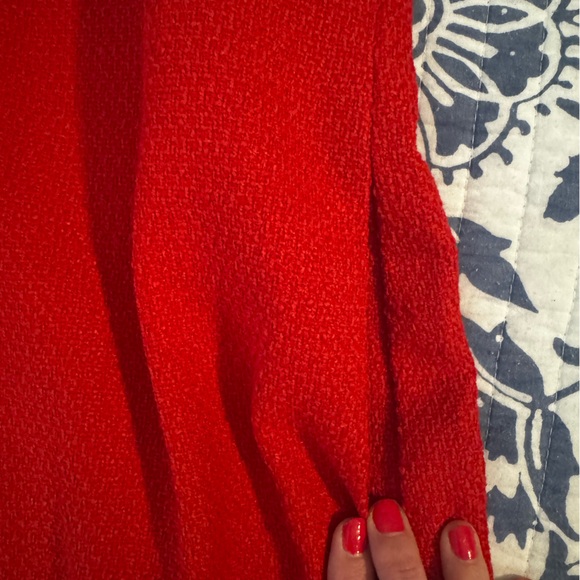 J. Crew Women’s Vibrant Red Midi Dress with Jeweled Buttons. Size 10. NWT. - Picture 6 of 7